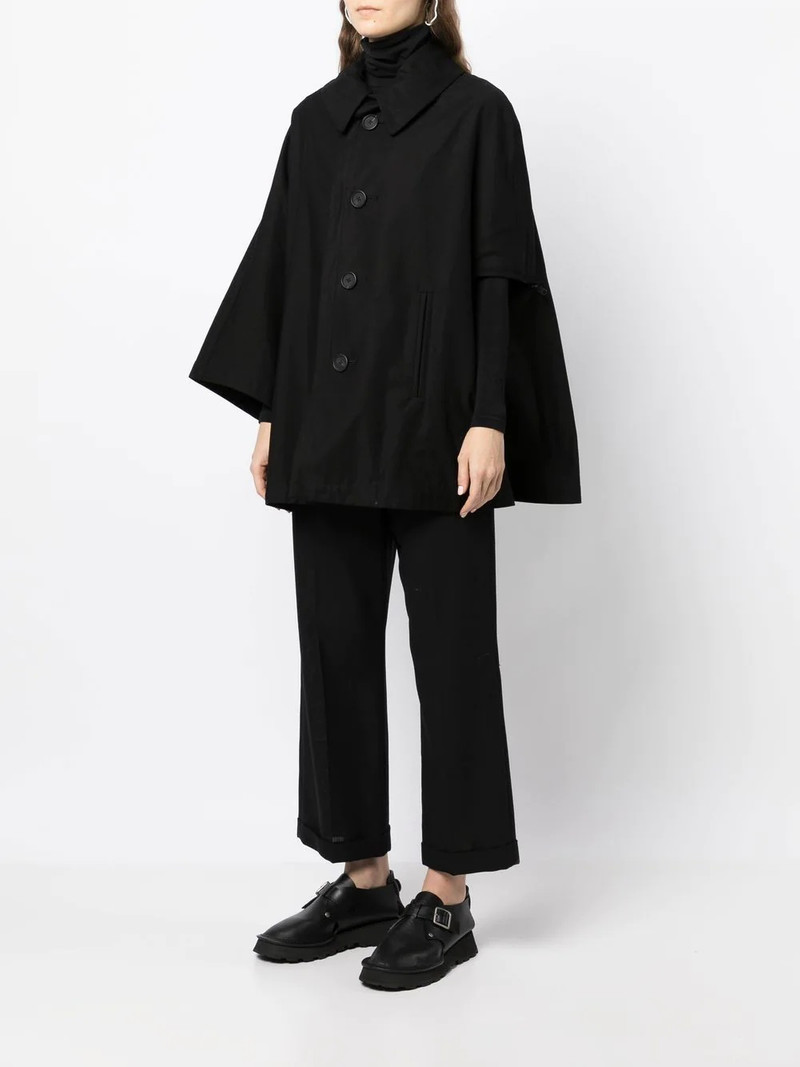 long-sleeve button-up cape 3