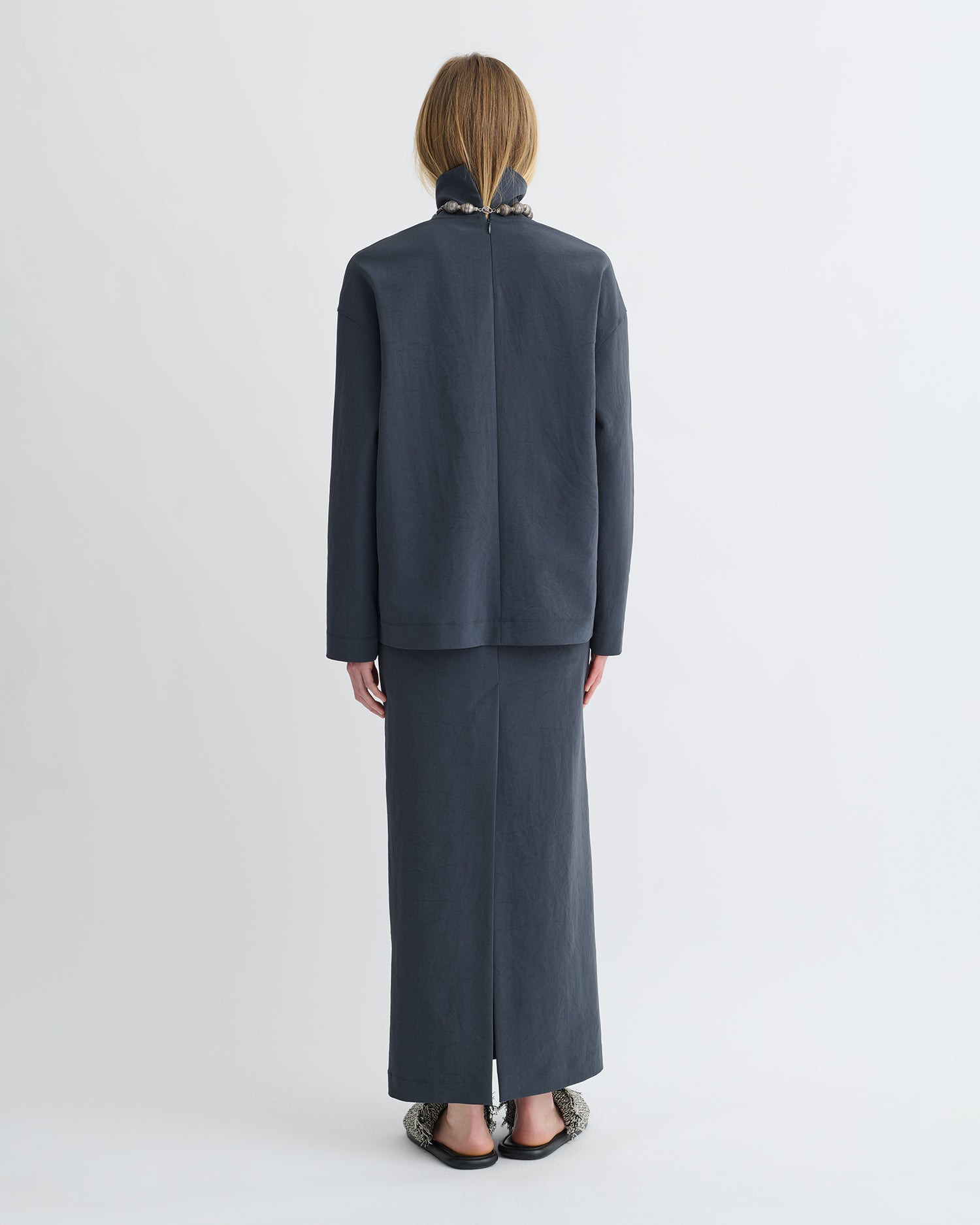 Paper Jersey Turtleneck Top - 4