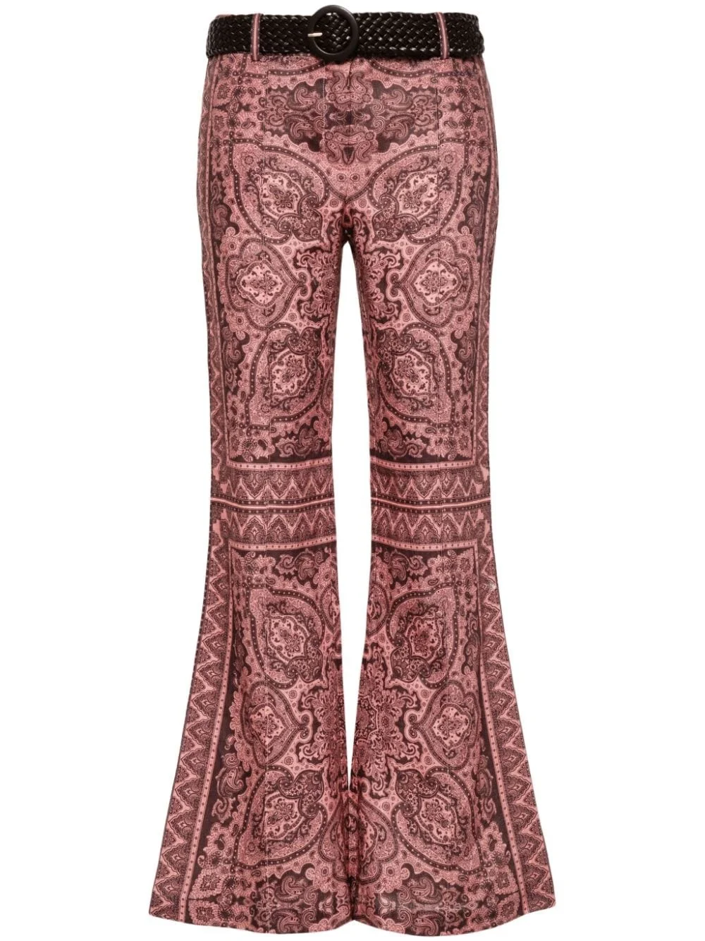 Ottie paisley-print flared trousers - 1