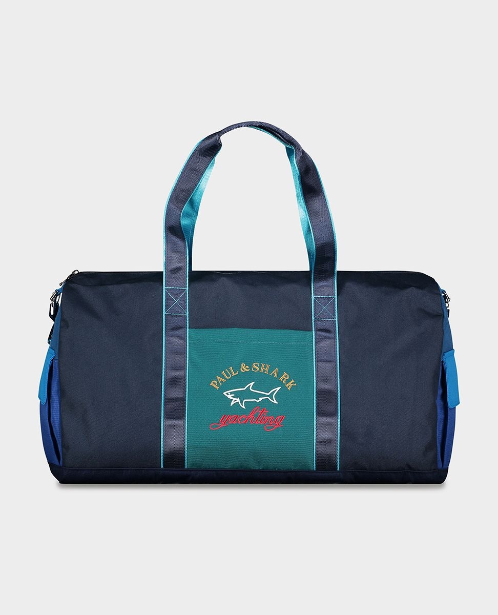 Color Block Duffle With Embroidered Logo - 1