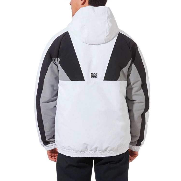 Men's Vans Contrast Color Stitching hooded Athleisure Casual Sports Jacket White VN0A49K2YB2 - 4