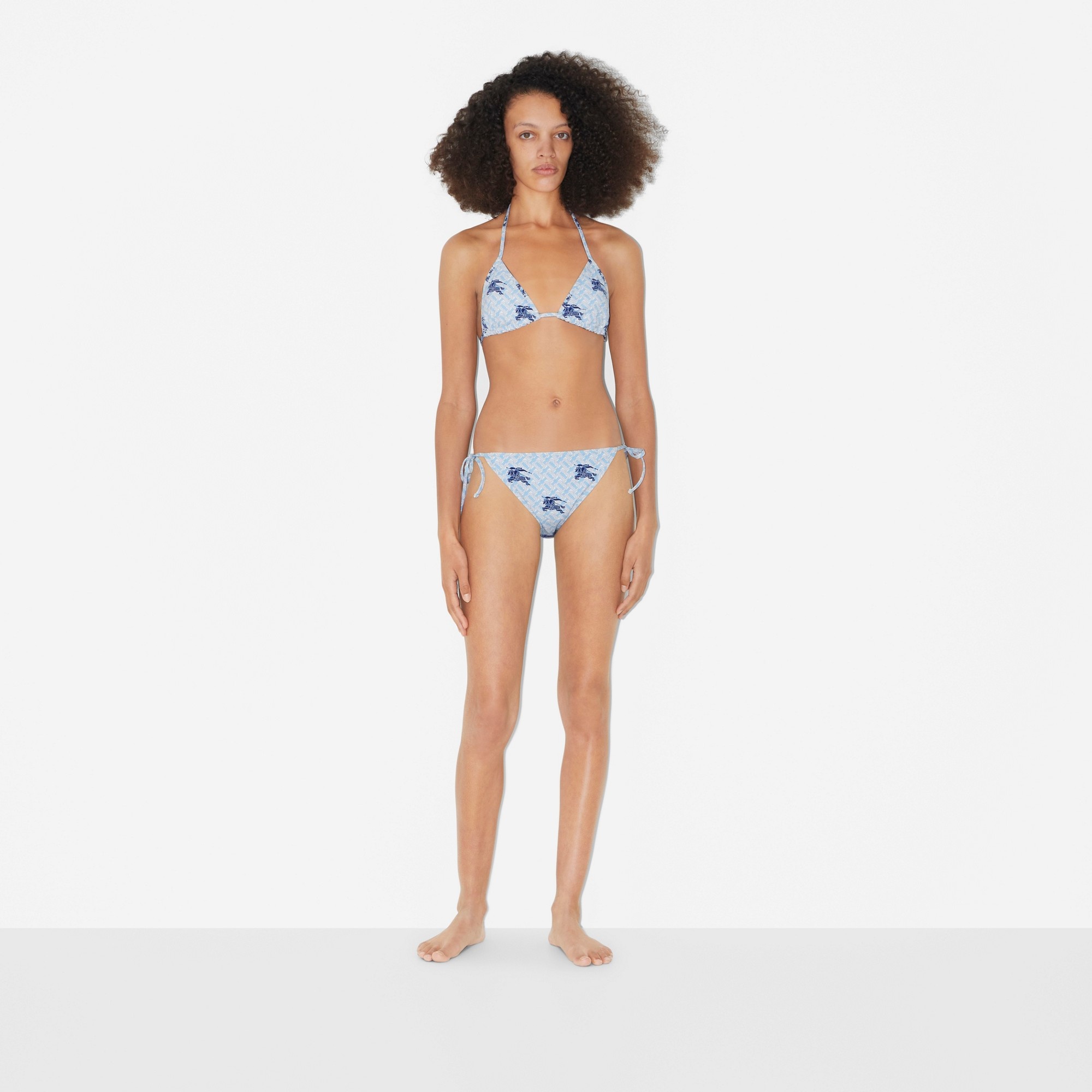 EKD Monogram Stretch Nylon Triangle Bikini - 2