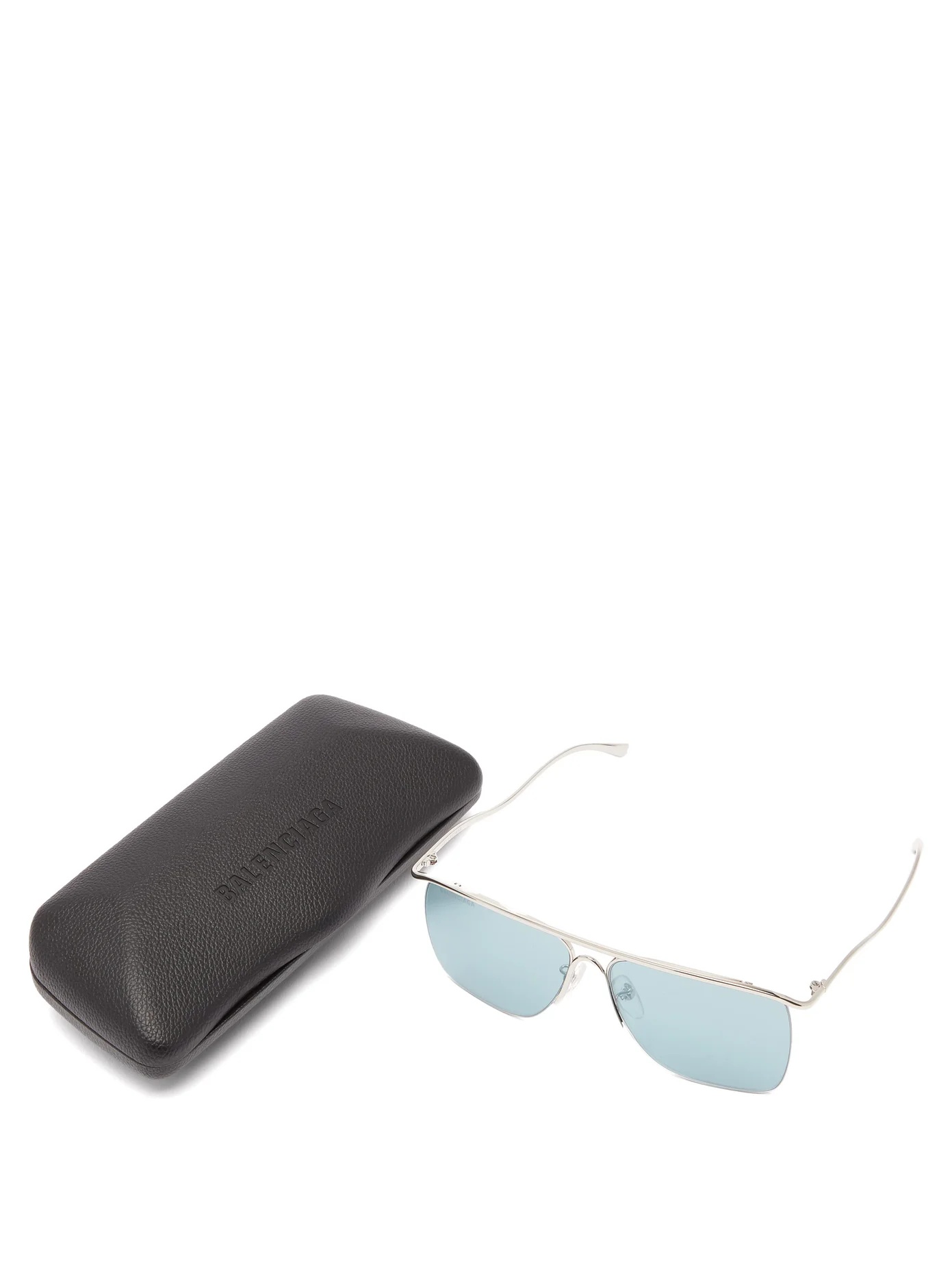 Curve reflective navigator metal sunglasses - 5