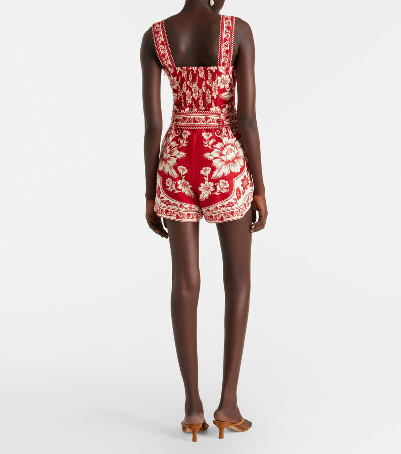 Guanacaste Red belted linen-blend romper 3
