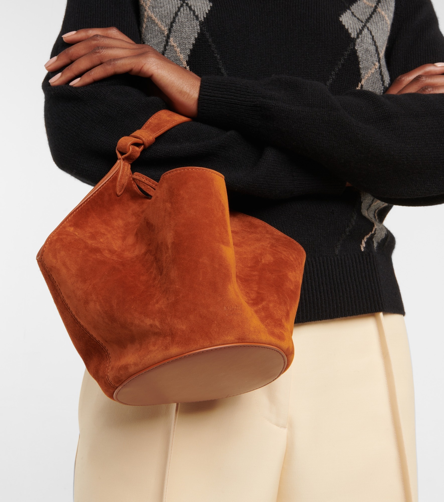 Lotus Mini suede tote bag - 2