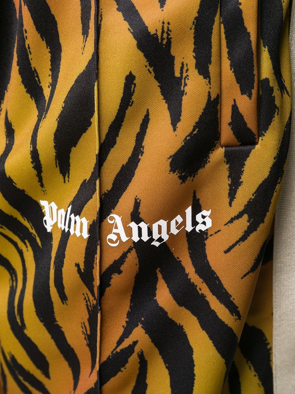 tiger-print track shorts - 5