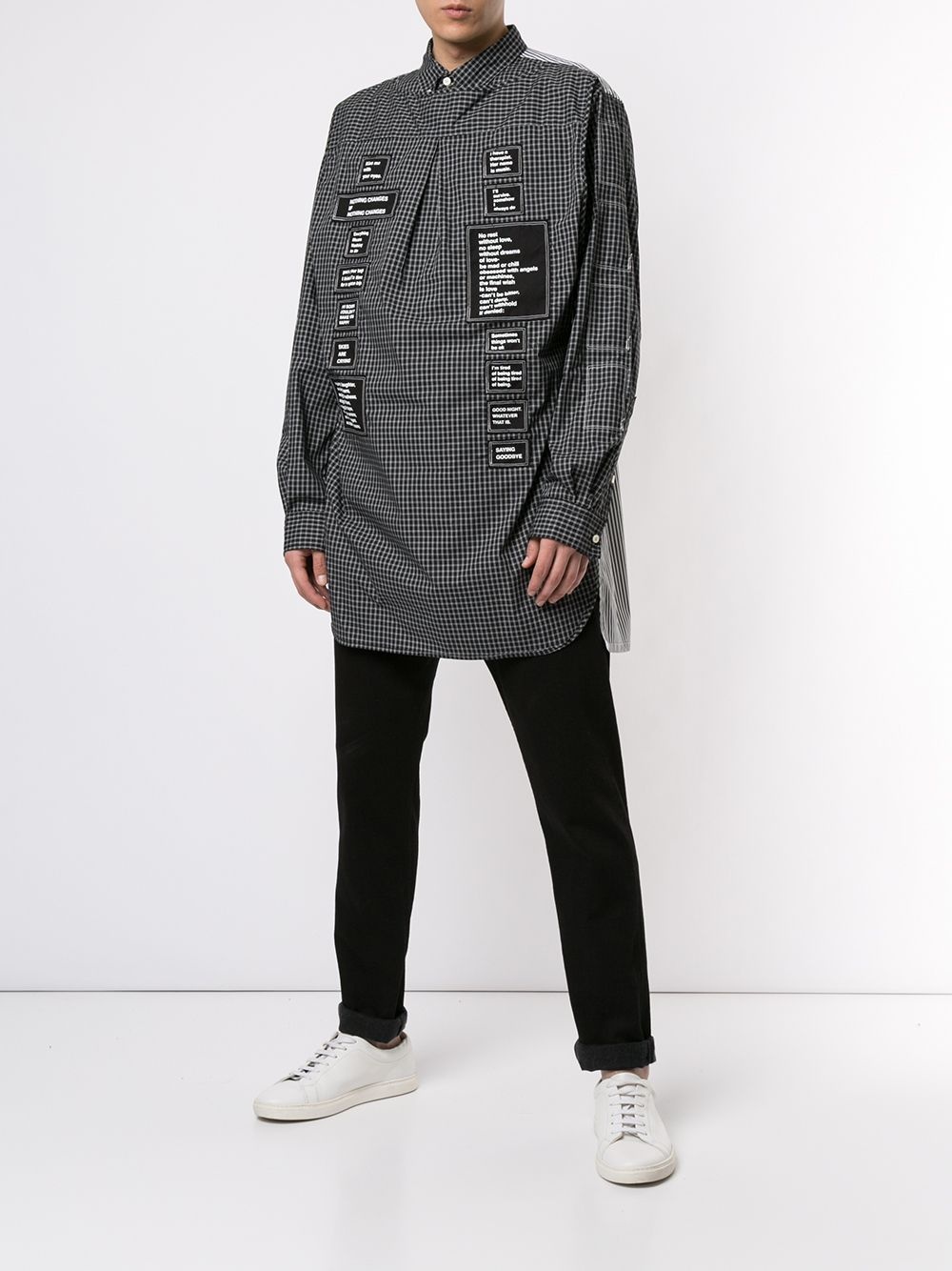 DECONSTRUCTED PATCH LOGO SHIRT - 2