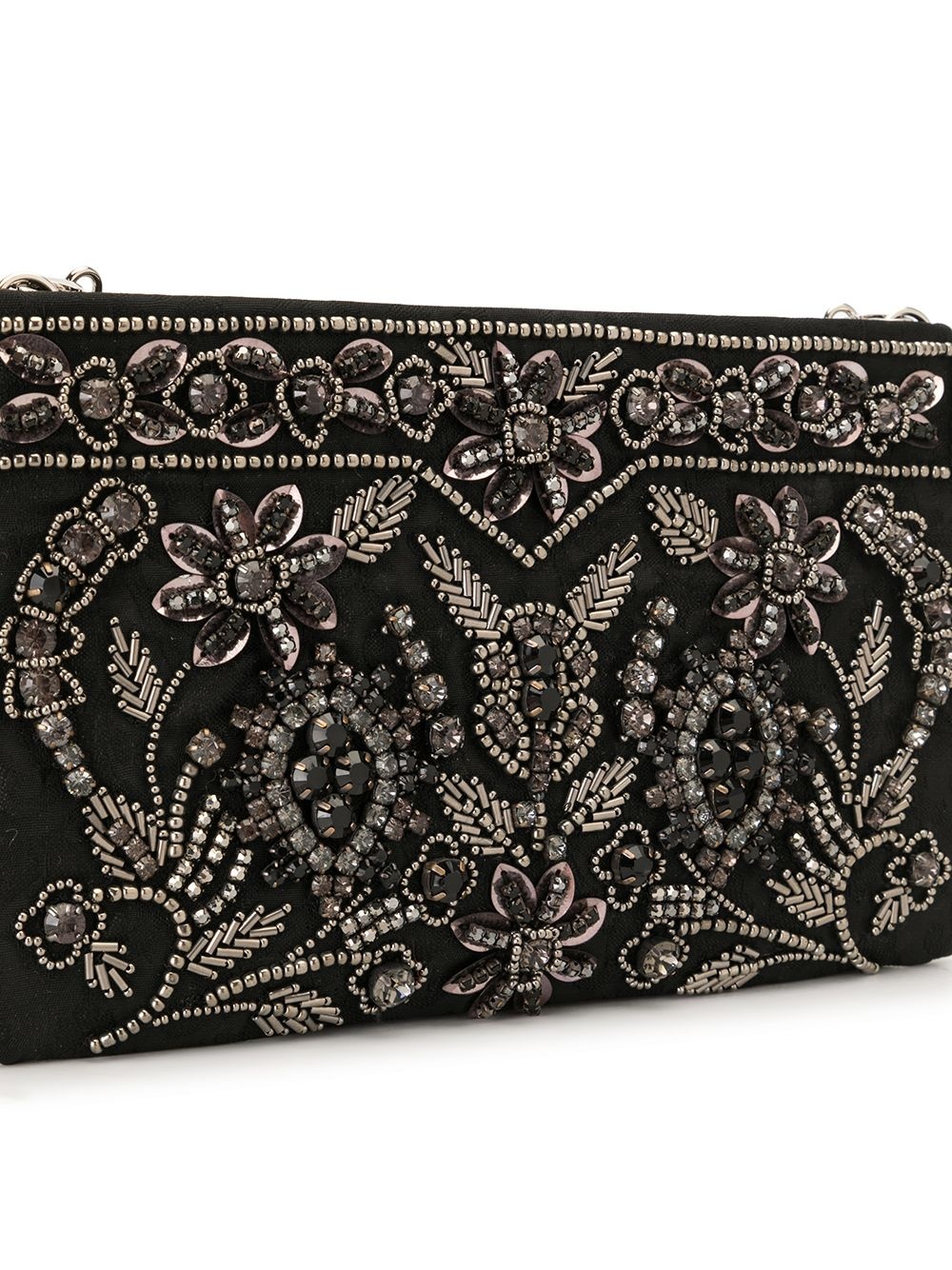 satin embellished clutch - 4