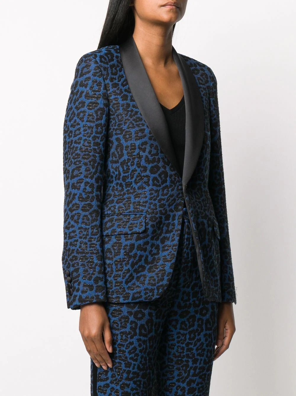 leopard print blazer - 3