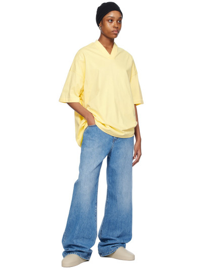 ESSENTIALS Yellow V-Neck T-Shirt outlook
