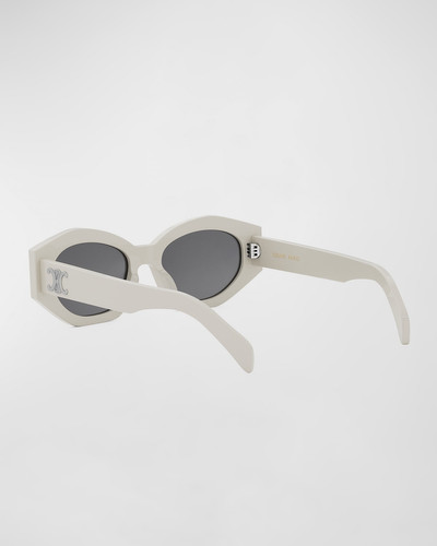 CELINE Triomphe Acetate Oval Sunglasses outlook