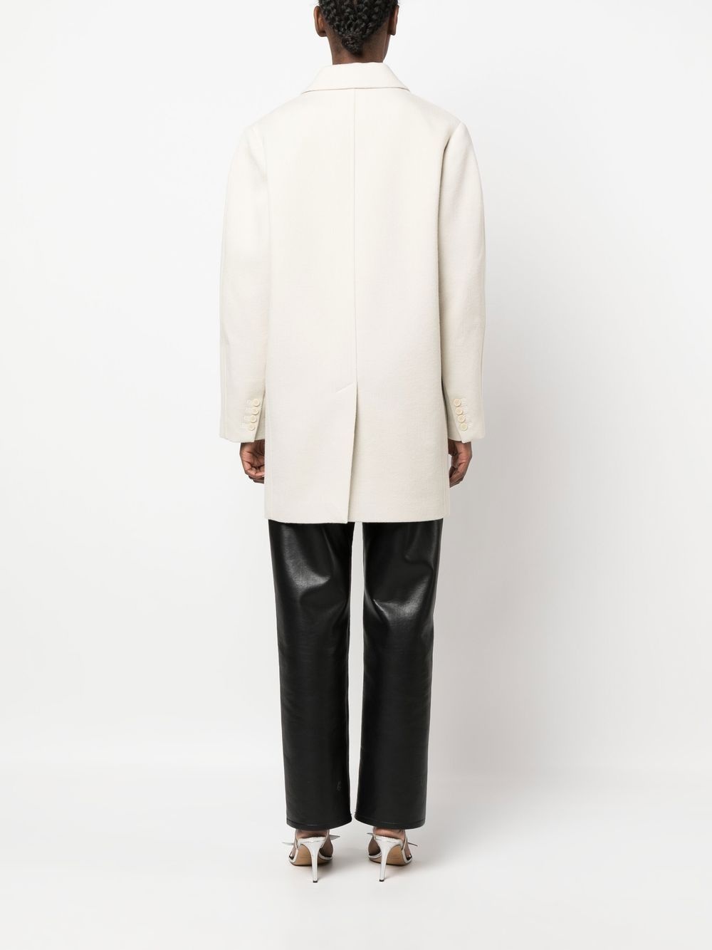 V-neck single-button coat - 4