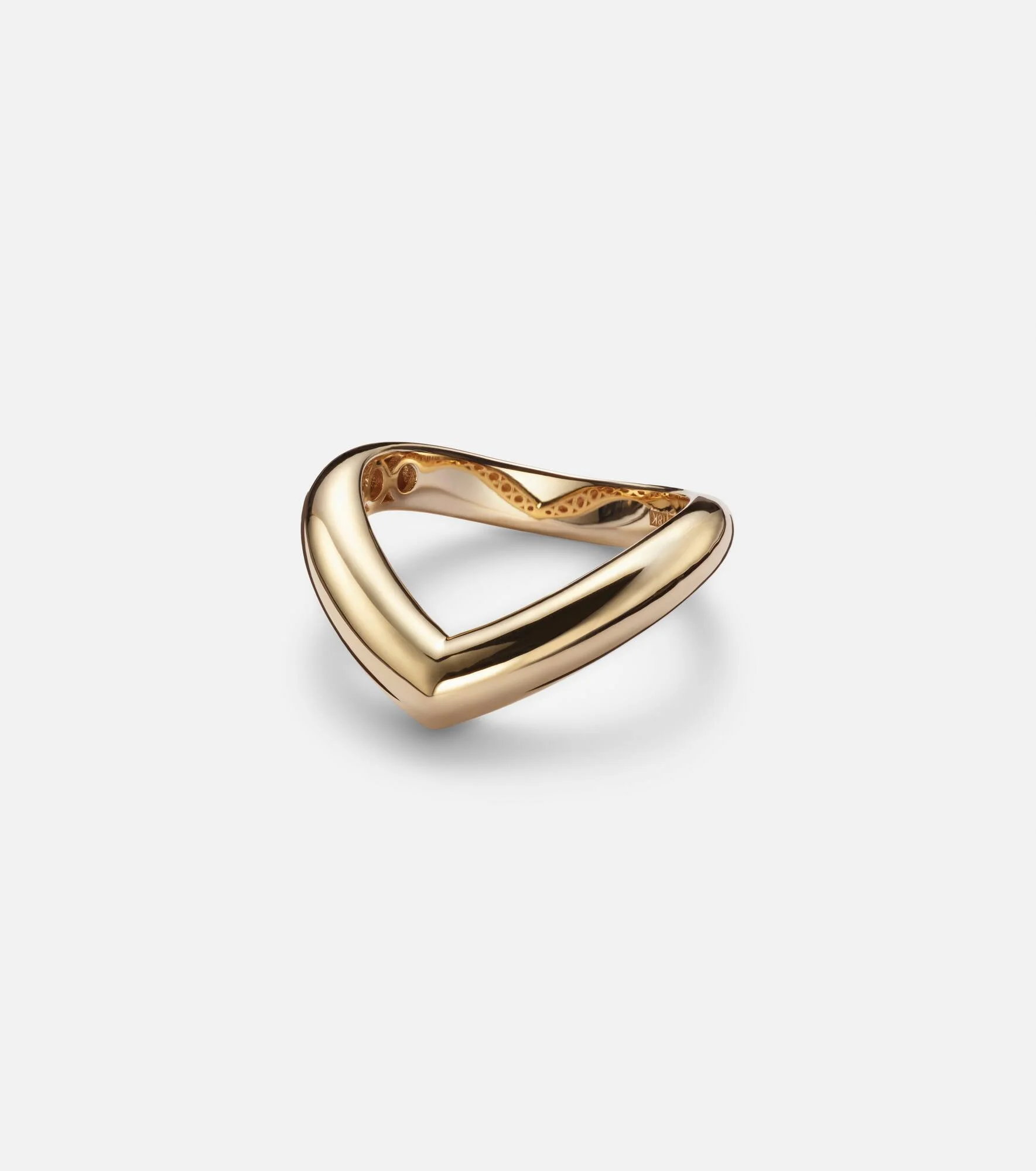 Drop Link Medium 18kt gold ring - 1