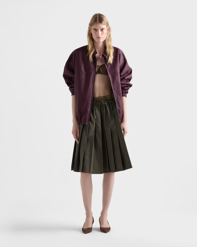 Prada Pleated poplin midi-skirt outlook