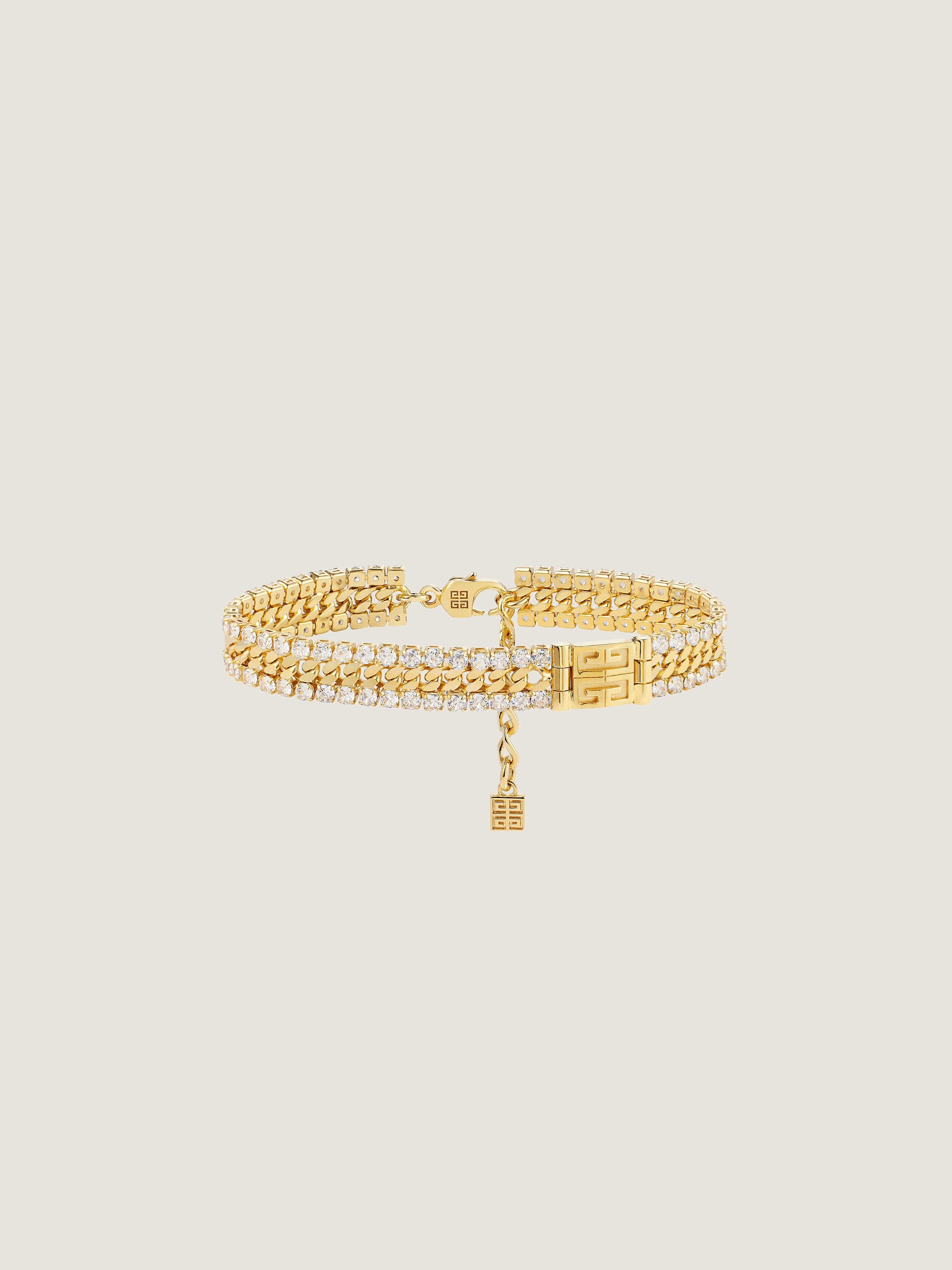 4G CRYSTAL BRACELET IN METAL WITH CRYSTALS - 1