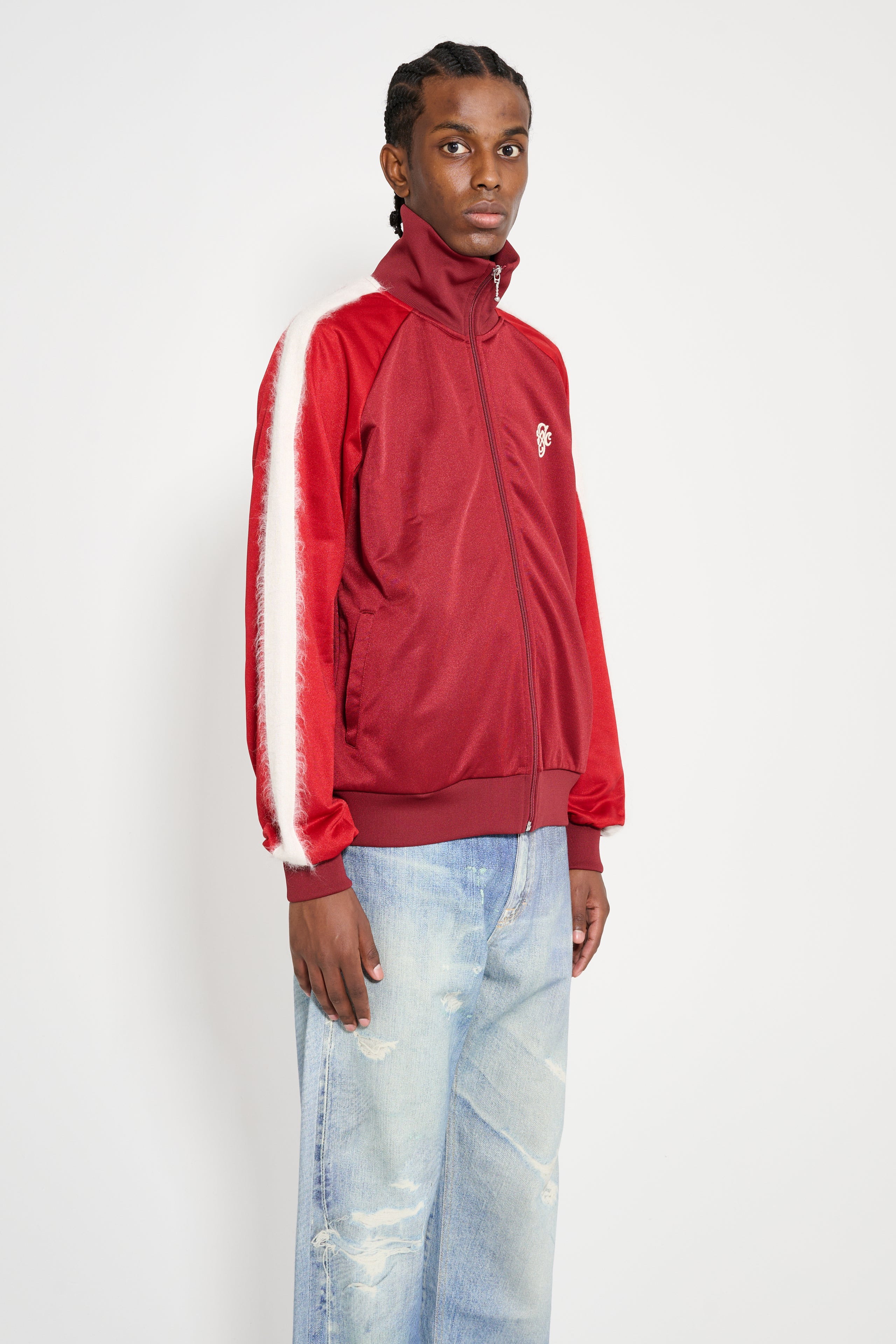 STOCKHOLM SURFBOARD CLUB TRACKSUIT JACKET CHERRY - 3
