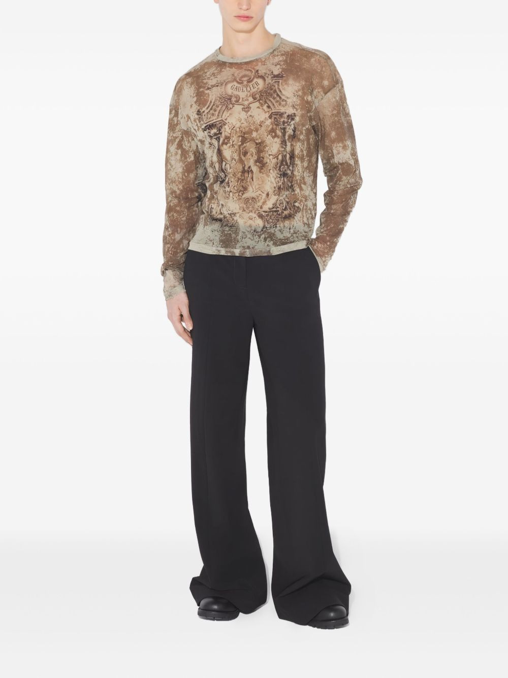 medallion-print long-sleeved T-shirt - 3