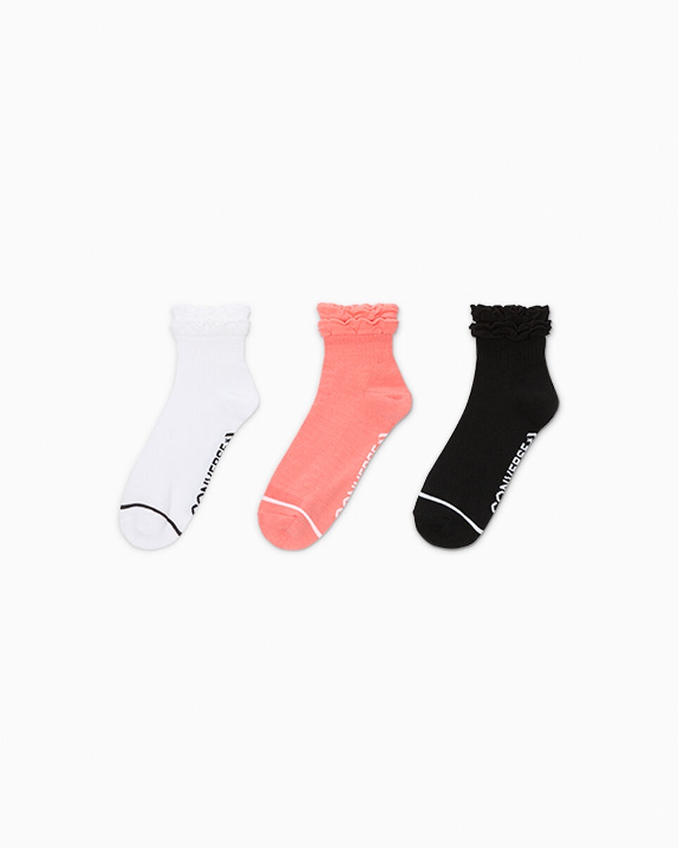 3-Pack Ruffled Quarter Socks - 1