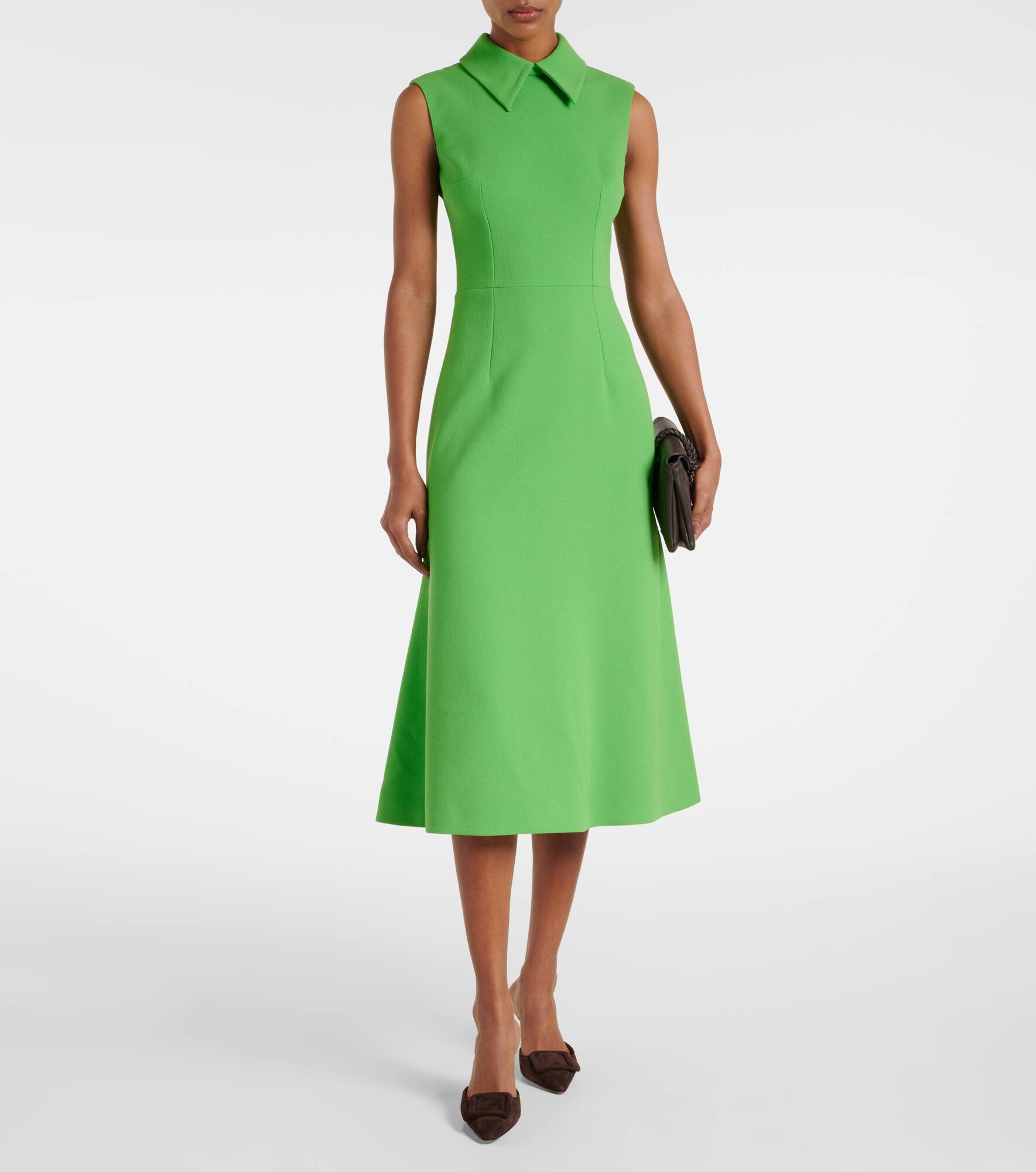 Leontine wool crêpe midi dress - 2