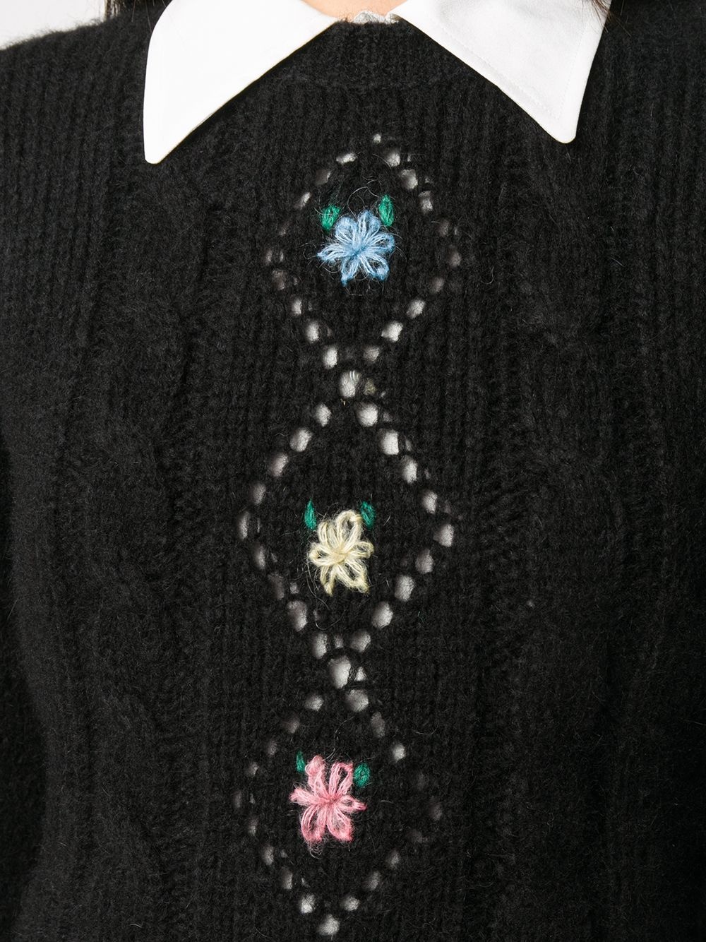 floral-embroidered jumper - 5