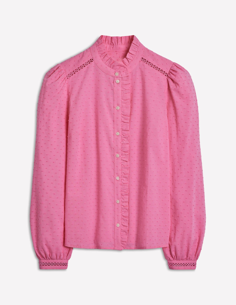 Helena Cotton Dobby Top-Rose Bloom 1