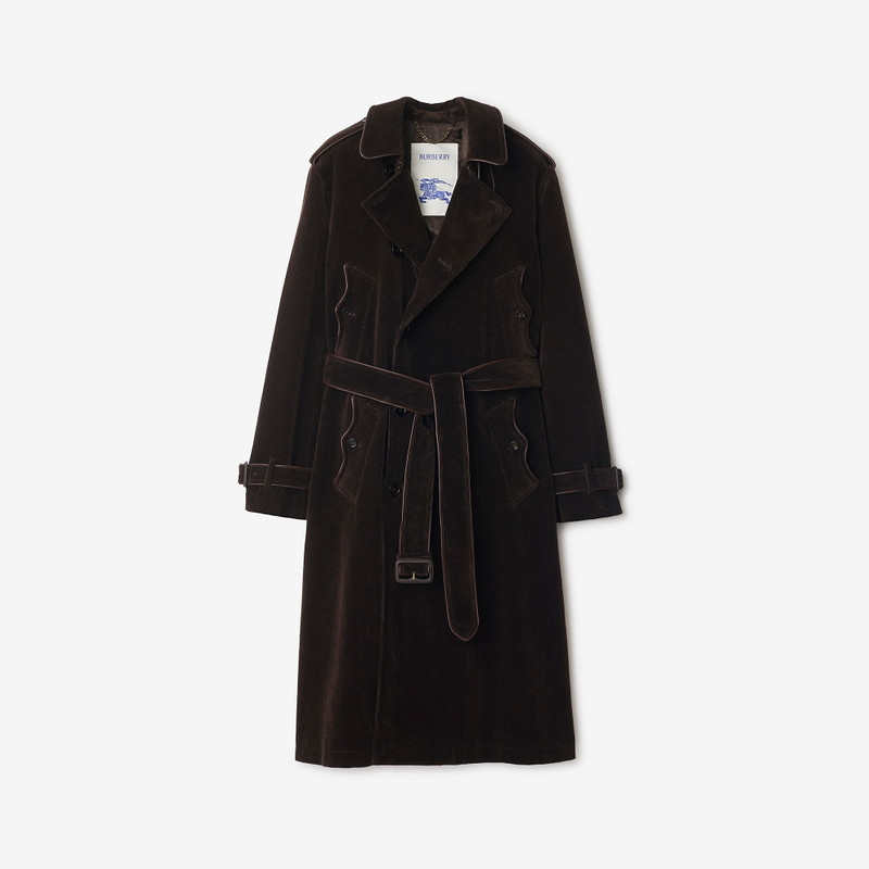 Long Corduroy Trench Coat 1