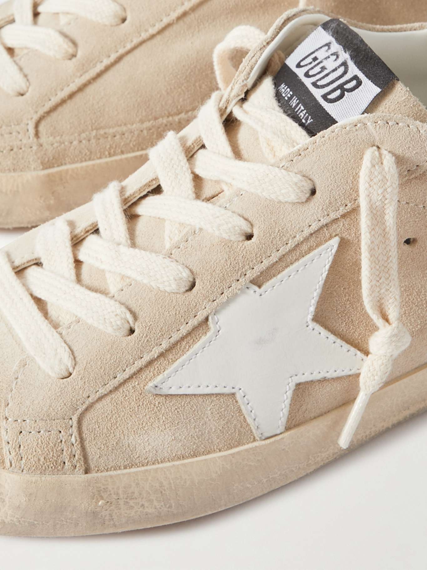 Super-Star leather-trimmed suede sneakers - 4