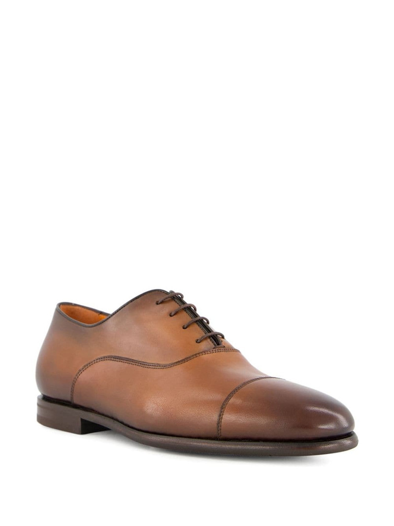 Santoni polished-leather Oxford shoes outlook