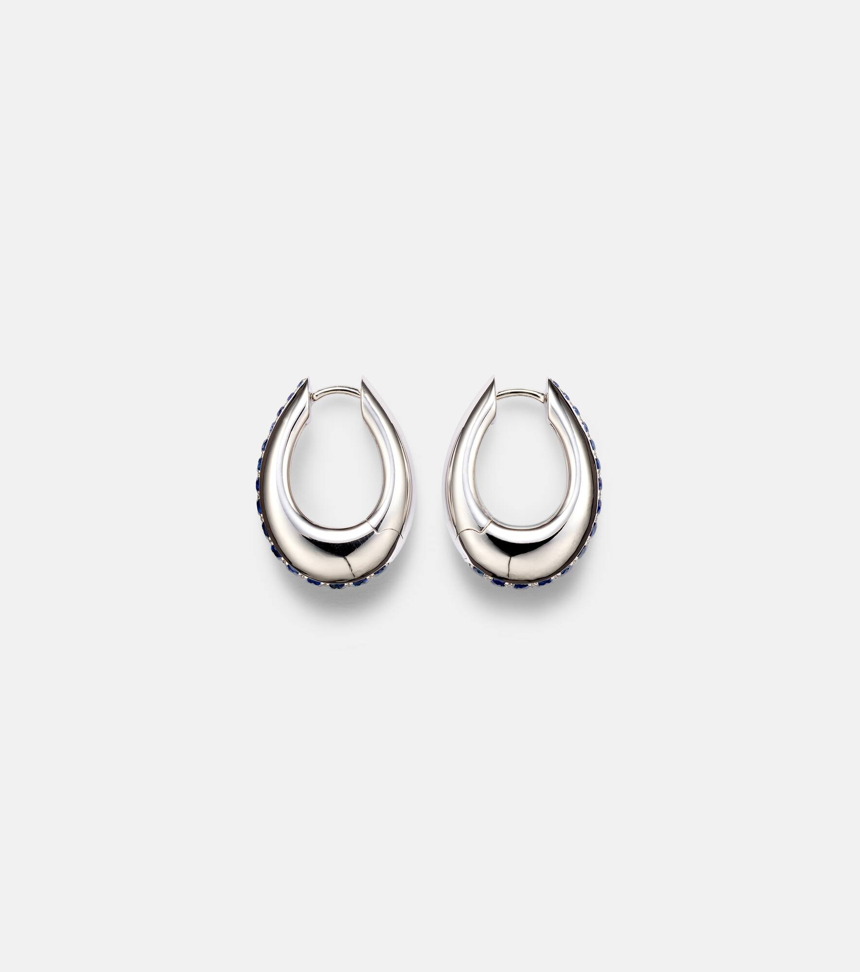 Chakra Icon 18kt white gold earrings with sapphire - 4