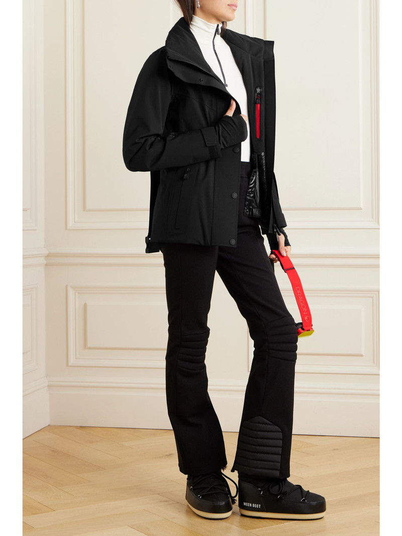 Moncler Grenoble Hainet belted stretch-twill ski jacket Black outlook