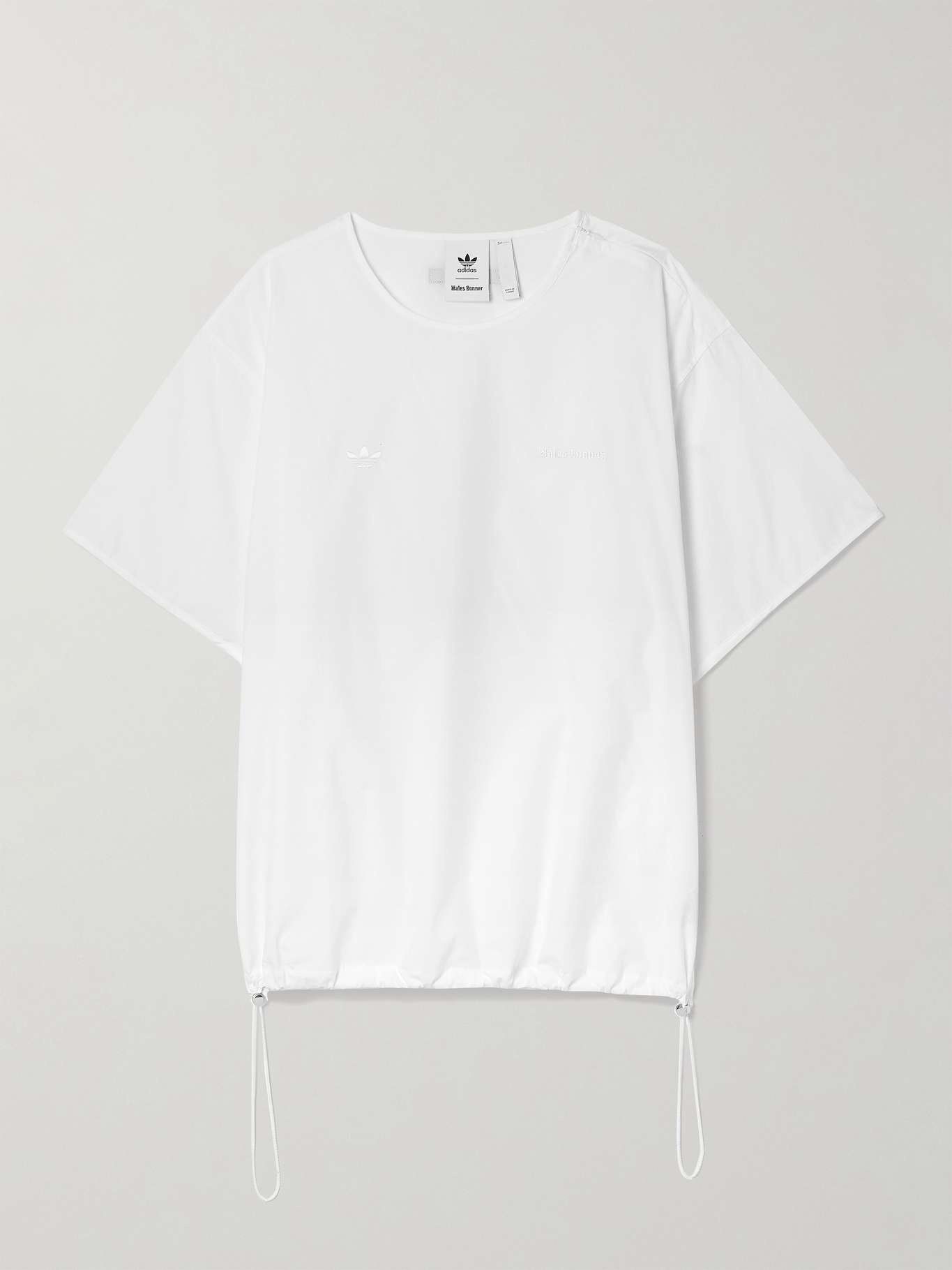 + Wales Bonner embroidered cotton-poplin T-shirt - 1