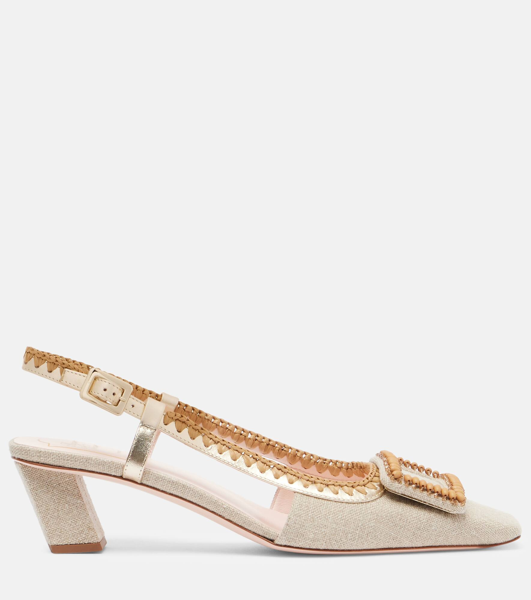 Belle Vivier embellished slingback pumps - 4