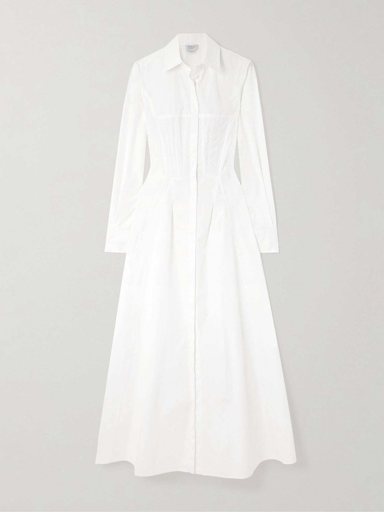 Eugene Pleated Cotton-poplin Maxi Shirt Dress - 1