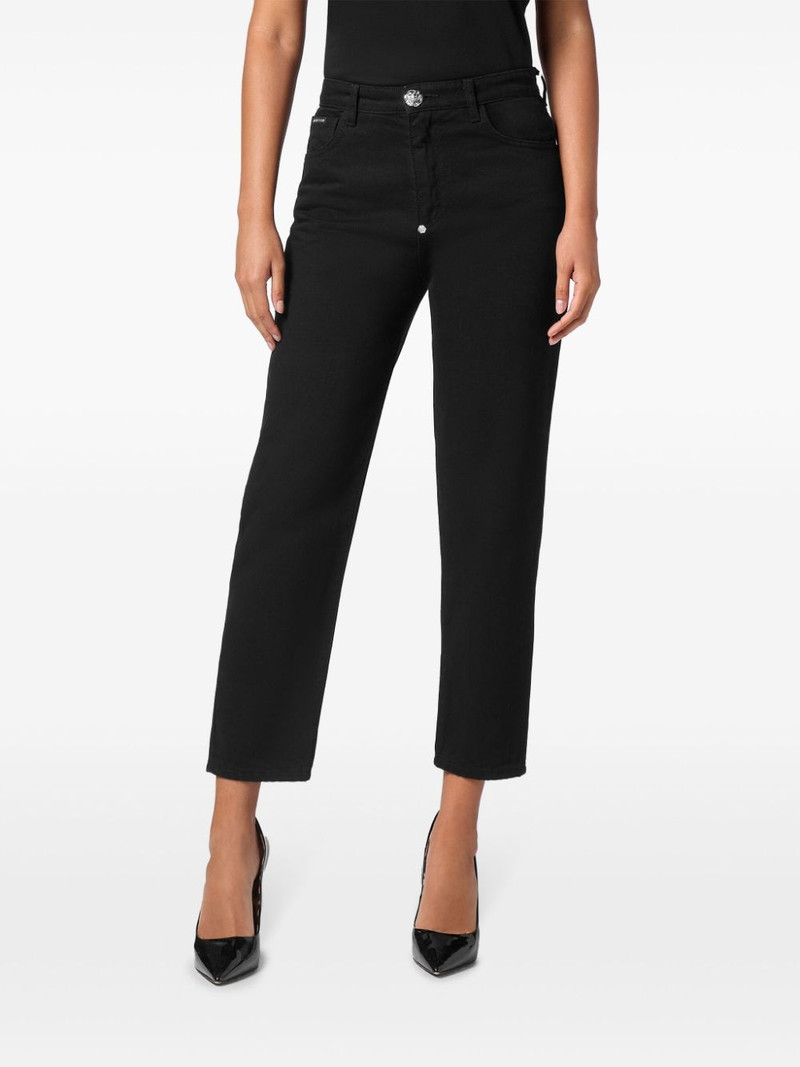 PHILIPP PLEIN logo-patch straight-leg jeans outlook