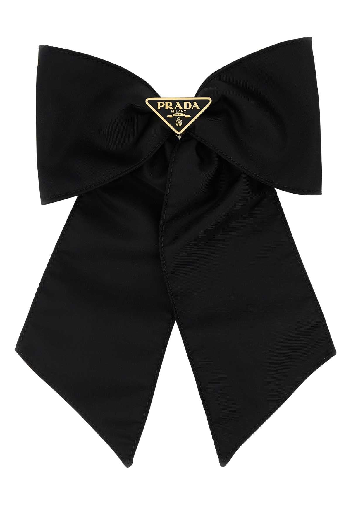 Prada Women Black Nylon Hair Clip - 1