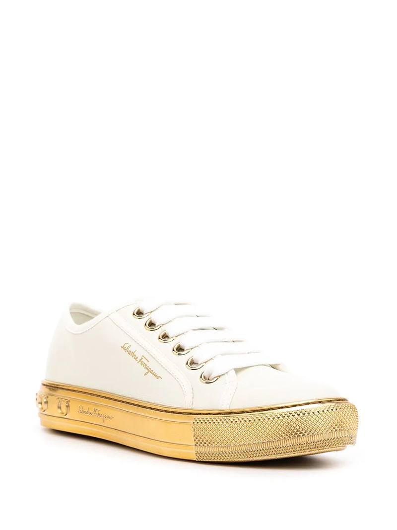 FERRAGAMO Tully Gancini-sole sneakers outlook