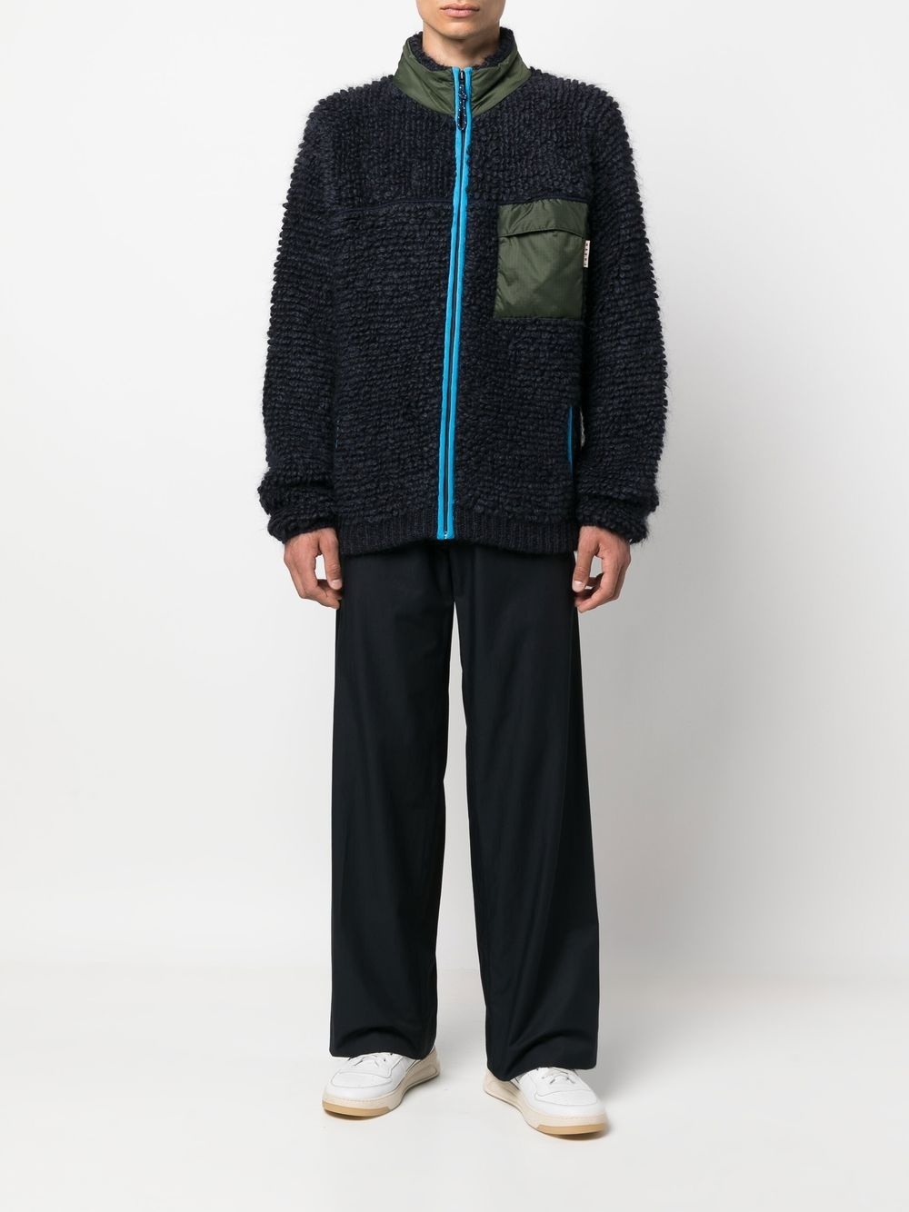 KNITTED ZIP-UP CARDIGAN - 5
