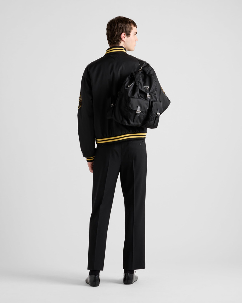 Re-Nylon bomber jacket with patch 5