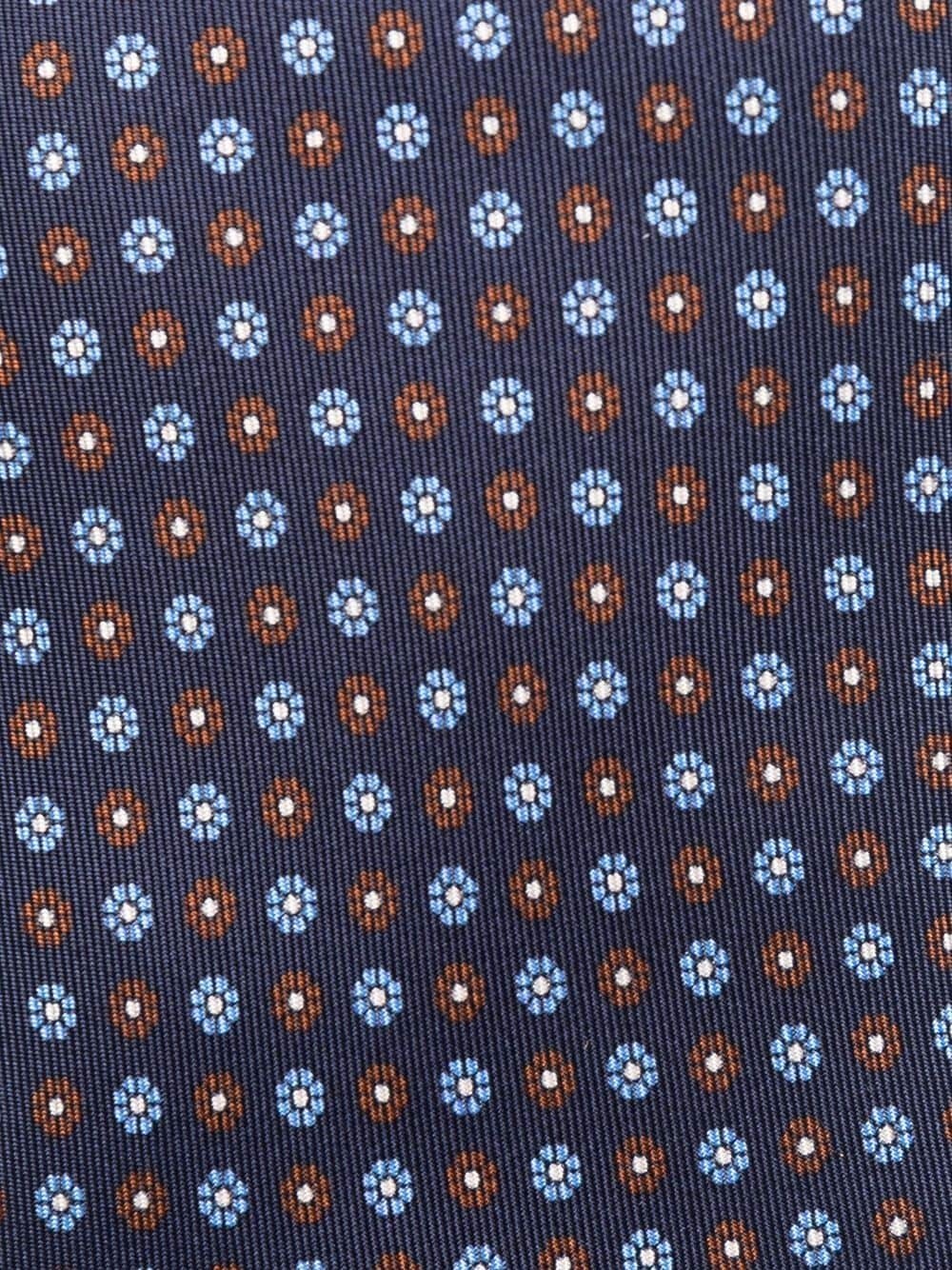 floral-pattern silk tie - 2