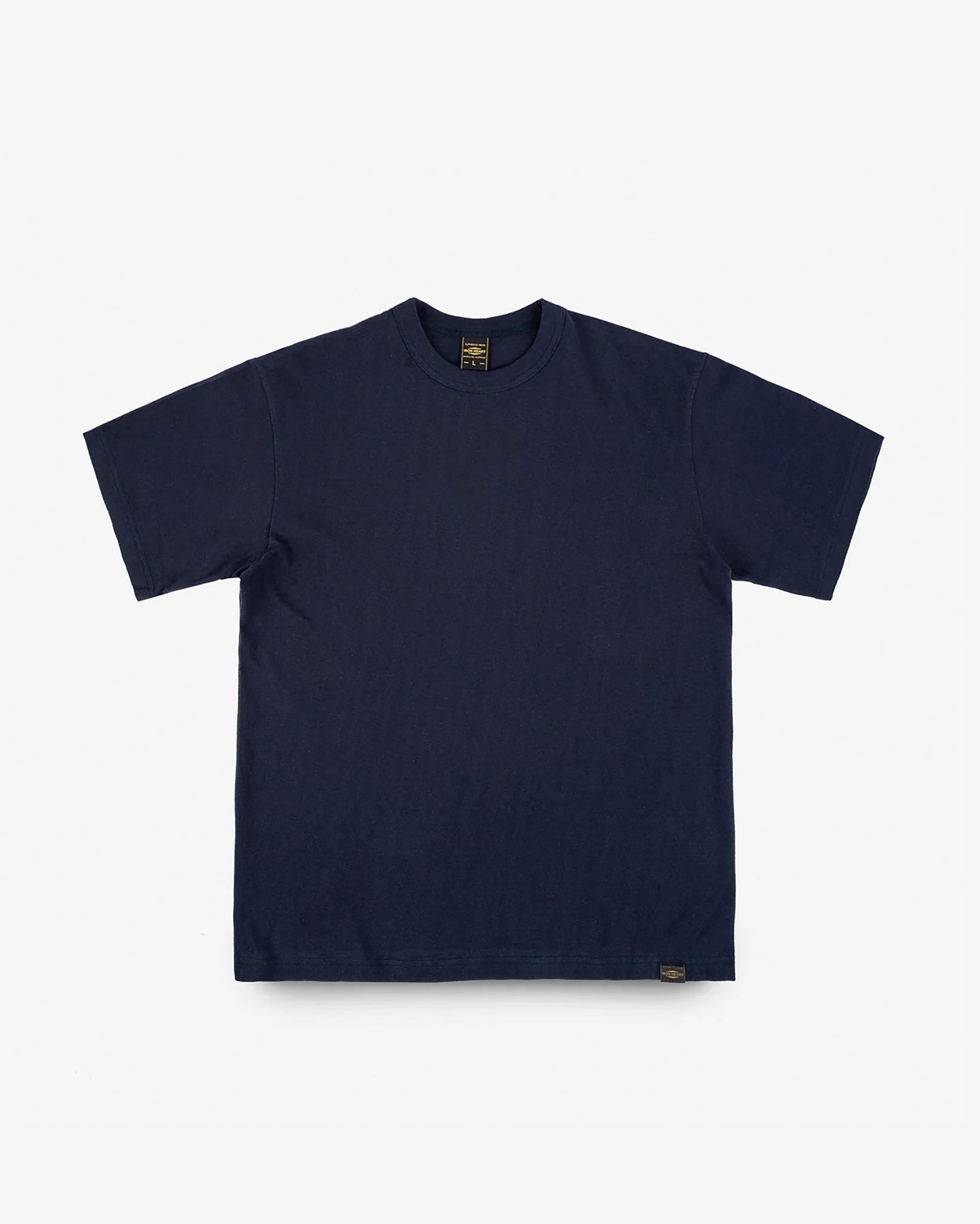 6.5OZ LOOPWHEEL CREW NECK T-SHIRT WITH LONGER BODY - NAVY - 1