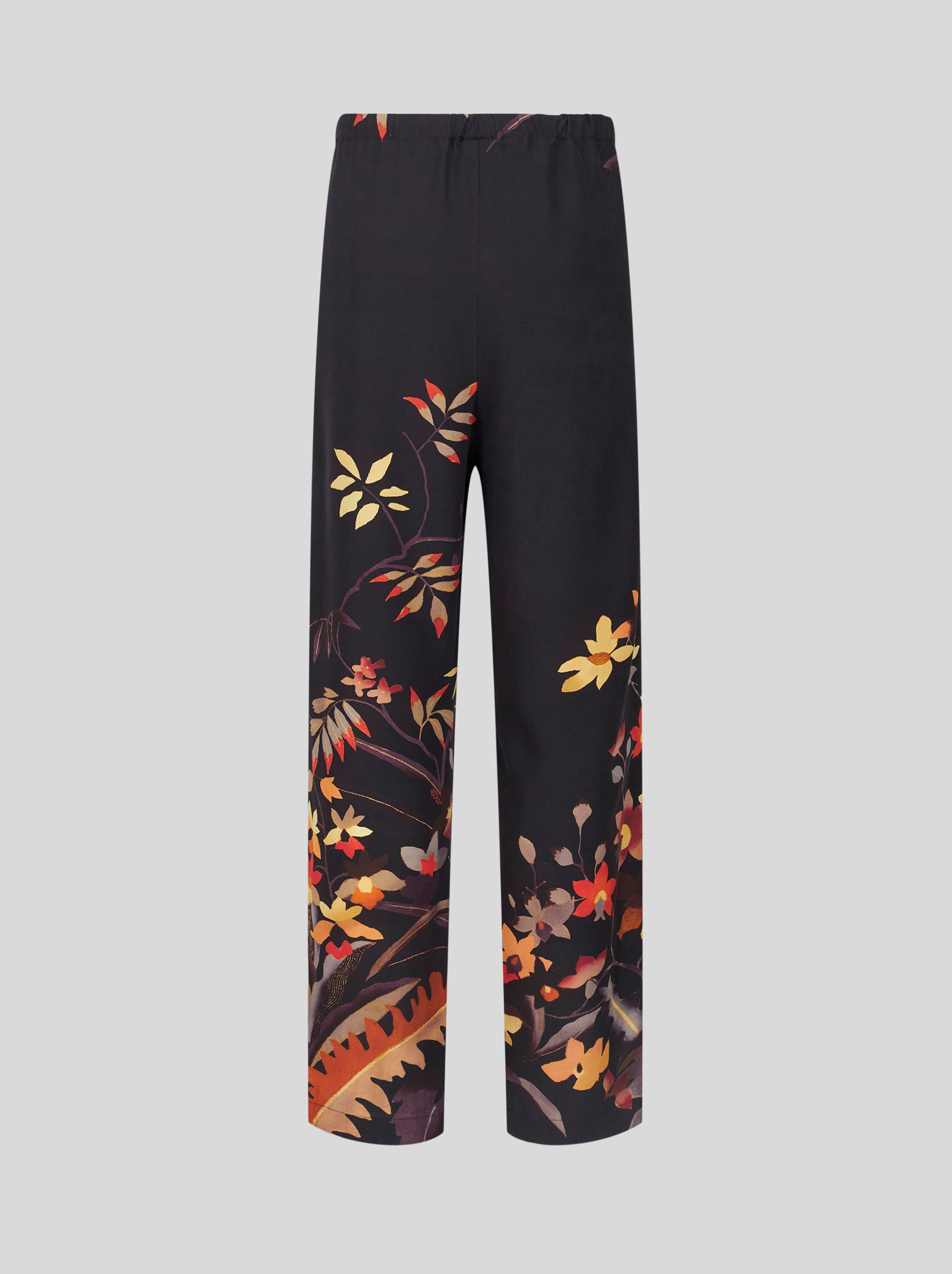 TROUSERS WITH LEAFY FLORAL PRINT - 5