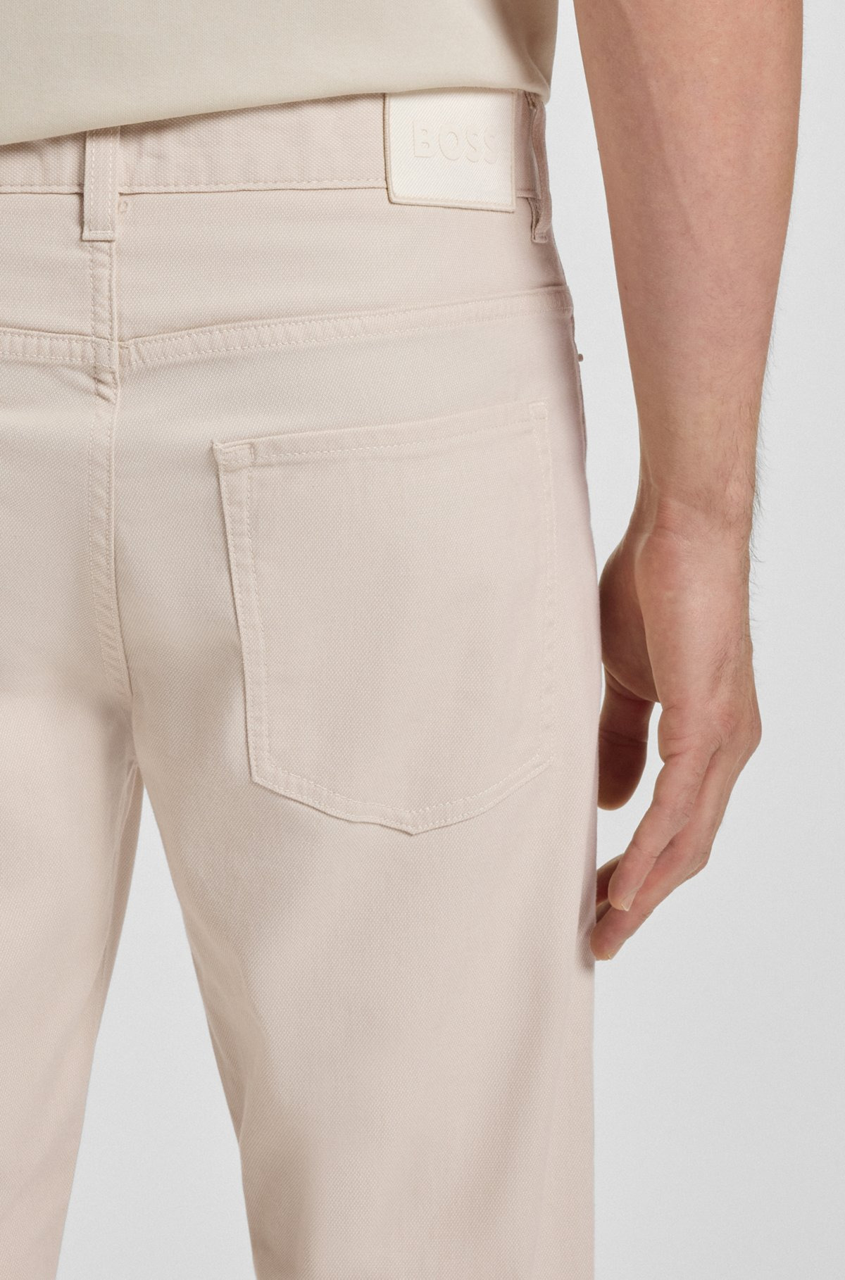 DELAWARE SLIM-FIT TROUSERS IN PATTERNED STRETCH COTTON - 5