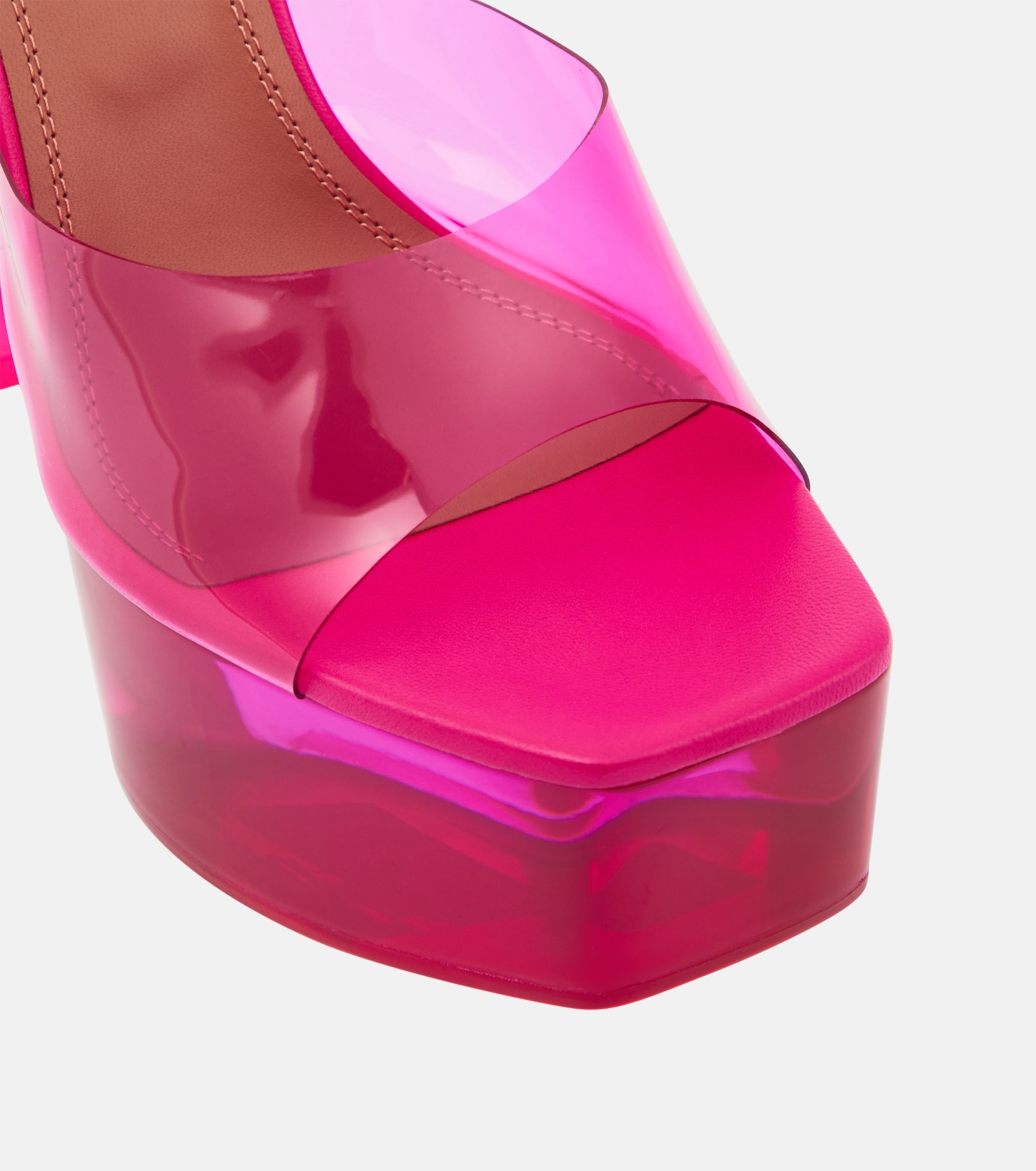 Dalida Glass PVC platform mules - 6