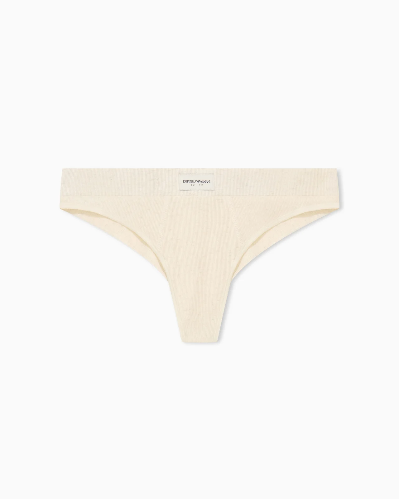BRAZILIAN THONG IN RIBBED COTTON AND VISCOSE JERSEY - 1