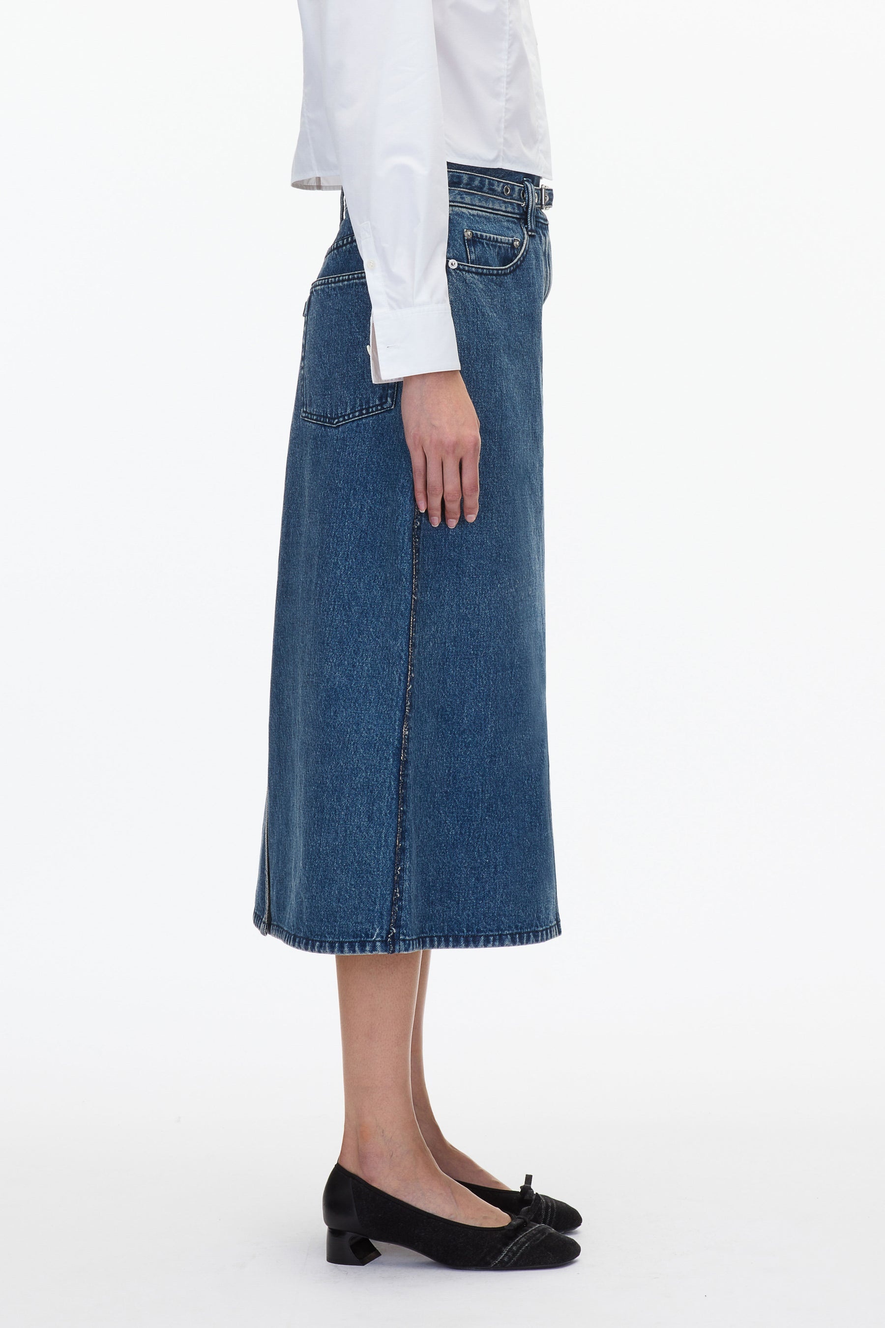 Denim A-Line Skirt - 3