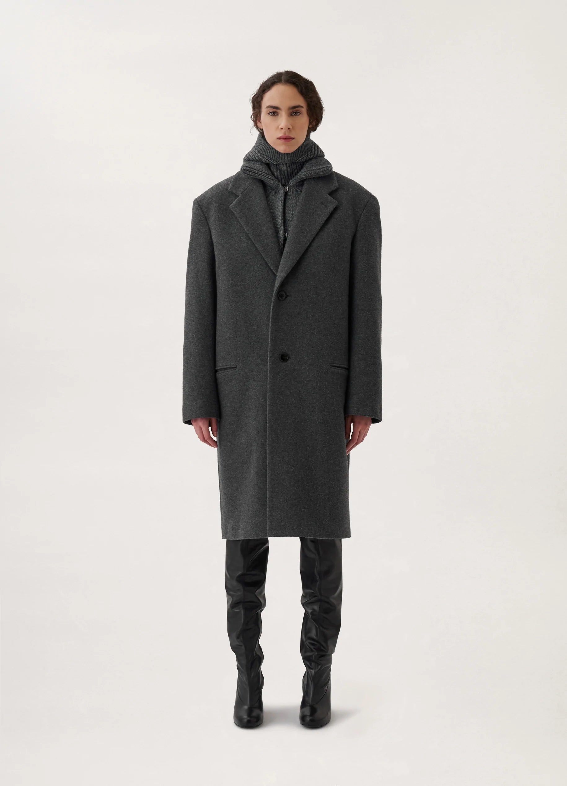 Lemaire CHESTERFIELD COAT SOFT FELTED WOOL | REVERSIBLE