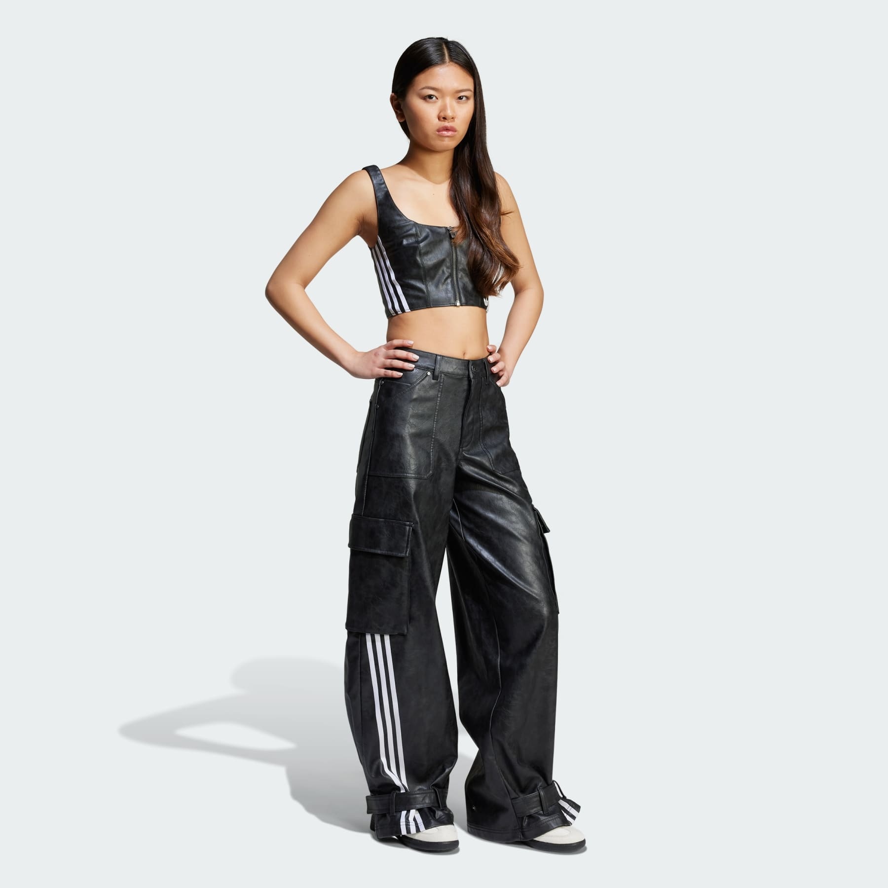 adidas Adilenium Season 3 Vintage Faux Leather Pants - JX9226