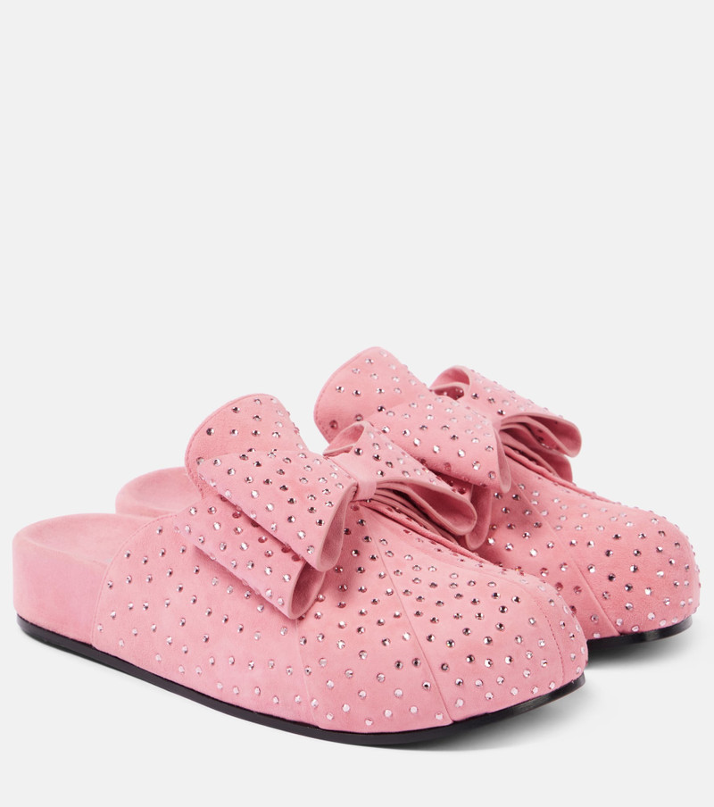 Le Cadeau embellished suede clogs - 1