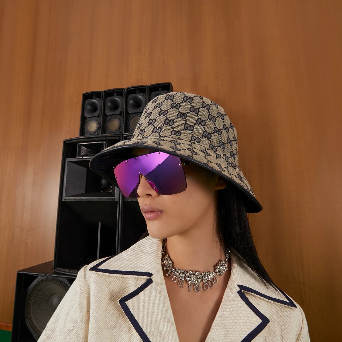 Reversible GG and Horsebit bucket hat - 6