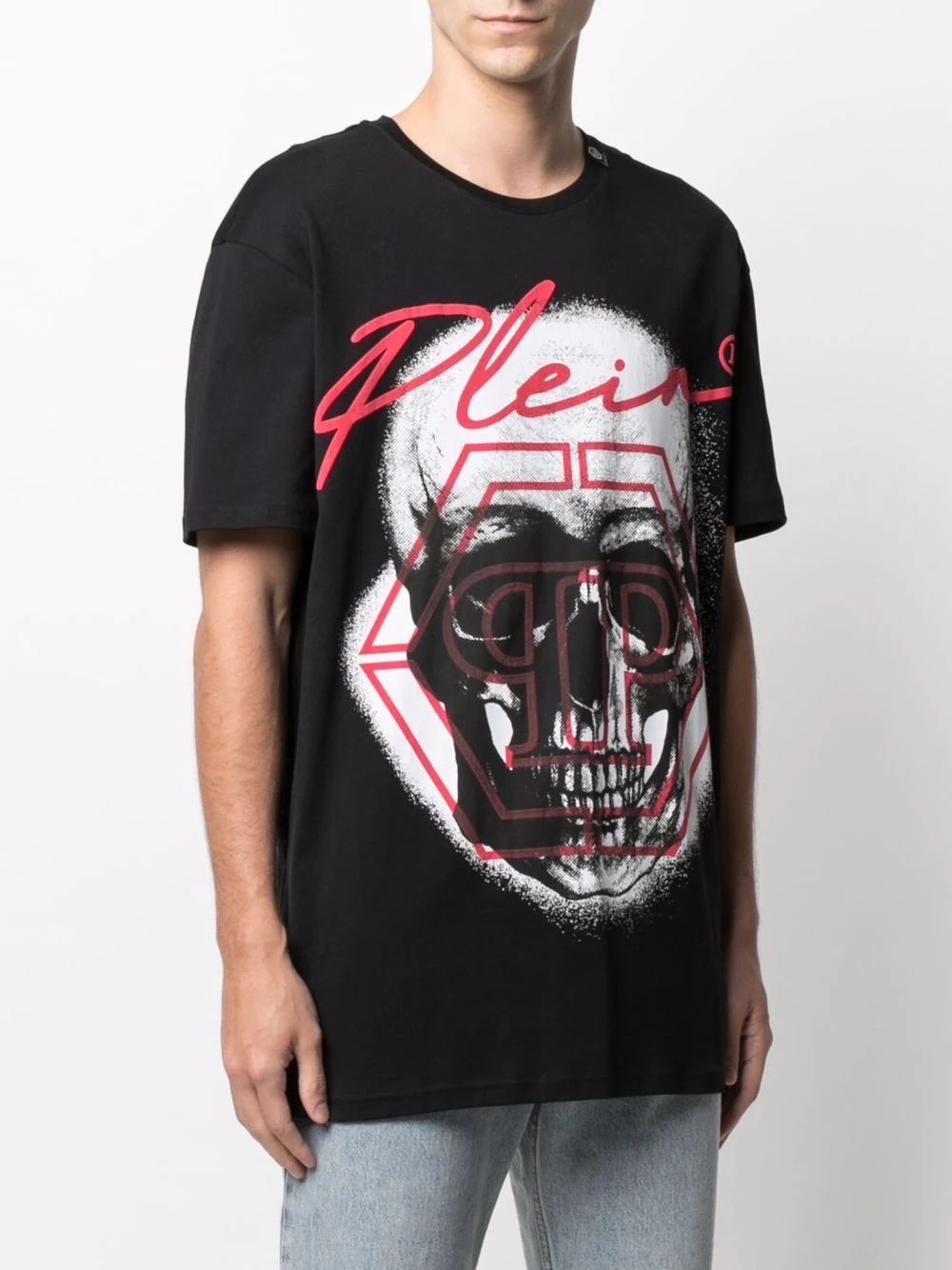 skull-print logo T-shirt - 3